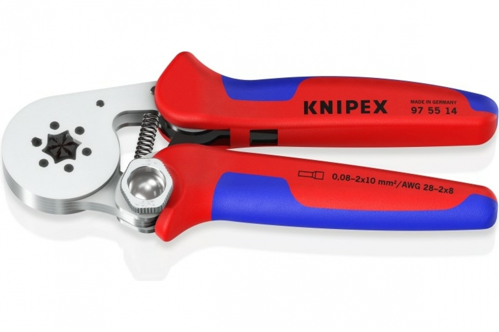 Пресс-клещи для контактных гильз, Knipex KN-975514, 180 мм